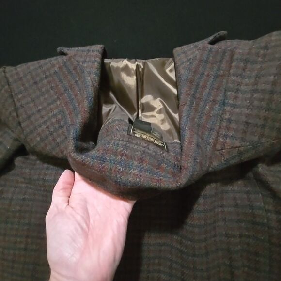 VTG Eddie Bauer Tweed Blazer SzM Wool Dark Academia Career Corp Preppy Gothic - Picture 13 of 13
